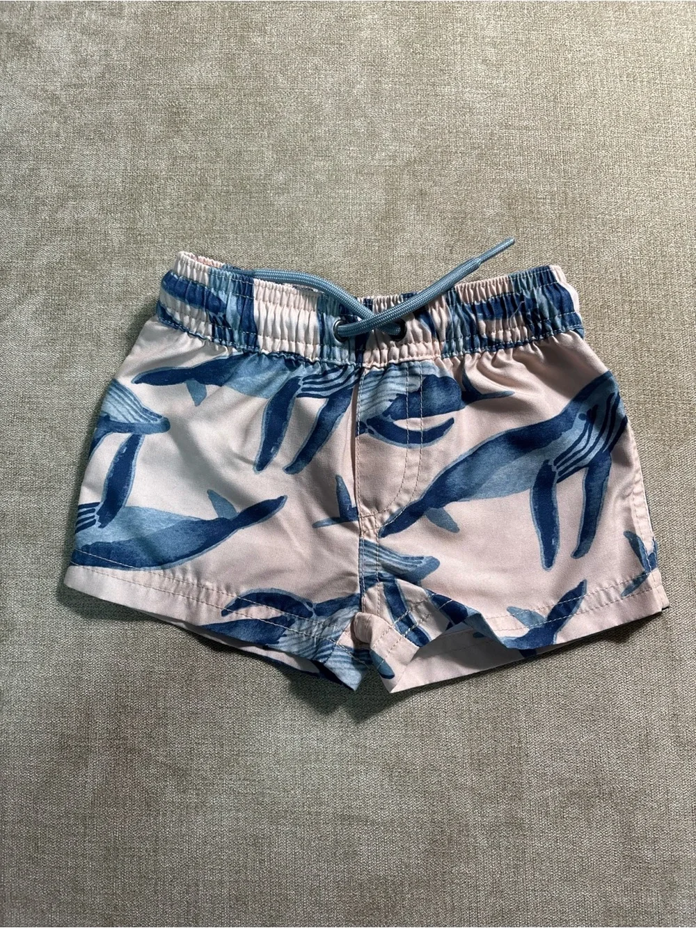 Carter's Blue Whale Print Kids Swim Trunks